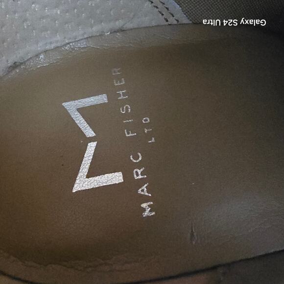 Marc Fisher Knee High Boots Ruminas 3 Tan Faux Suede Stiletto Heels Women's 6.5M - Picture 10 of 10